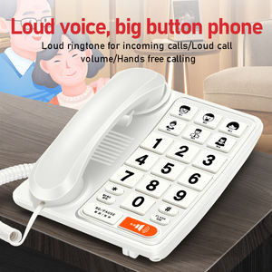 Téléphone <span class=keywords><strong>fixe</strong></span> pour personnes âgées à grosses touches, avec fonction mains libres et amplificateur sonore, pour seniors - Product Image 4