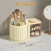 Boîte de rangement cosmétique de bureau de grande capacité Porte-stylo rotatif Brosse de maquillage Fard à paupières Étagères murales pour salle de bain et cuisine