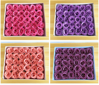 Poudre de cristal rose doré, tête de fleur, bouquet de la Saint-Valentin, décoration de mariage, poussière dorée, paillettes, rose artificielle