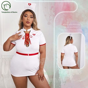 Uniforme de Enfermera de Talla Grande Estilo Europeo Americano, Atuendo Sexy y Seductor, Lencería Erótica, Disfraz para Juegos de Rol, ODM - Product Image 2