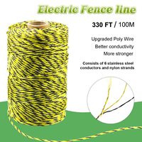 Fil polyéthylène pour clôture de ferme, équipement d'élevage, fil électrique personnalisé d'usine chinoise, fil de clôture électrique en polyéthylène