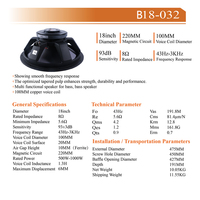 Système de haut-parleurs de ligne active pour extérieur bQP18-032, enceintes 18 pouces, équipement audio, subwoofer passif à bobine vocale de 100 mm, système de sonorisation à cornes.
