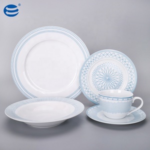 Excelente <span class=keywords><strong>plato</strong></span> de porcelana superblanca personalizado, <span class=keywords><strong>juego</strong></span> de cena redondo de 18 piezas, <span class=keywords><strong>juego</strong></span> de vajilla de porcelana - Product Image 5