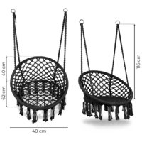 Chaise suspendue en macramé métallique, confortable, pour jardin, terrasse extérieure, vente chaude