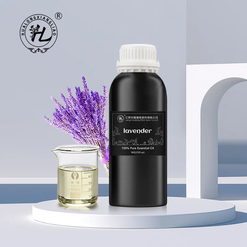 HL-produttore di oli essenziali di lavanda completamente naturali, olio di lavanda inglese di grado terapeutico per cosmetici |