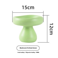 Bol en céramique écologique en forme de champignon pour animaux de compagnie prenant soin de la colonne cervicale pour le chat et le chien.