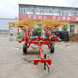 Farm implements tools rake machine hay cutter rake tractor twin rotary hay rake