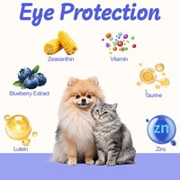 Tablet Lutein Blueberry Zeaxanthin Vitamin untuk Kesehatan Mata Anjing Grosir, Penyerapan Cepat, Aman, Umur Simpan 2 Tahun, Produsen OEM