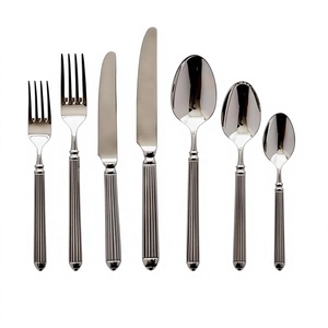 Ensemble de couverts en acier inoxydable léger, résistant à la rouille, écologique, finition miroir, passe au lave-vaisselle, fourchette, couteau, cuillère, élégant - Product Image 2