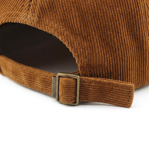 Cappellino da Baseball in Velluto a Coste 100% Poliestere Personalizzabile con Logo, Stile Vintage Retrò Unisex, Sportivo, a 6 Pannelli, Regolabile, per Commercio all'Ingrosso - Product Image 3