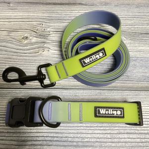 WELLGO PET 2023 di fine anno Coupon di promozione in PVC rivestito stampa personalizzata gradiente collare per cani impermeabile guinzaglio - Product Image 4