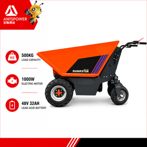 รถดัมพ์ขนาดเล็ก รับน้ำหนักได้ 500 กก. ล้อที่มีประสิทธิภาพการทำงานที่ราบรื่นและตอบสนองไว เหมาะสำหรับงานก่อสร้างและงานสวน - Product Image 1