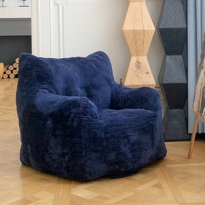 Canapé en mousse haute densité, canapé paresseux compressé, canapé moderne, fauteuil pouf en tissu pelucheux - Product Image 2