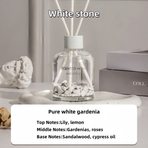 Venta al por mayor de lujo botella de vidrio transparente de larga duración flor romántica para caña difusor ambientador logotipo personalizado aromaterapia - Product Image 4