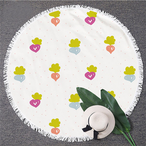 Chất Lượng Cao Sợi Nhỏ Bãi Biển Khăn Tùy Chỉnh In Mới Lạ Cát Miễn Phí Nhanh Chóng Khô Đầy Màu Sắc Pom Pom Handmade Thăng Hoa Cho - Product Image 3