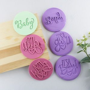 Timbro per Goffratura Unicorno per Torta Baby Shower, Impronta di Piedino per Bimbo/Bimba, per Biscotti e Fondente, Ecologico, Diametro 8cm - Product Image 2