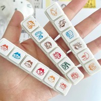 Tampon de journal personnalisé papeterie Kawaii Style coréen Tampon simple pour mini clavier Tampon flash pré-encré personnalisé Tampon calendrier