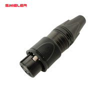 Connecteur de microphone XLR 3 pôles, contact en cuivre plaqué or, étanche, prise jack XLR DMX compatible avec Neutrik Nc3mxx