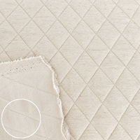 Tela Brocada de Punto Mezcla de Algodón/Poliéster, 370 GSM, Patrón Geométrico de Diamantes, Sudadera con Capucha de Peso Medio para Niños y Niñas