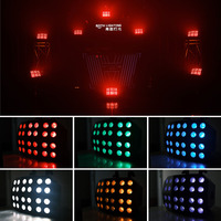 Bothlighting 2 pièces avec sac, 24*12W RGBWA UV LED, projecteur sans fil rechargeable, télécommande IR, mini lumière de scène pour discothèque