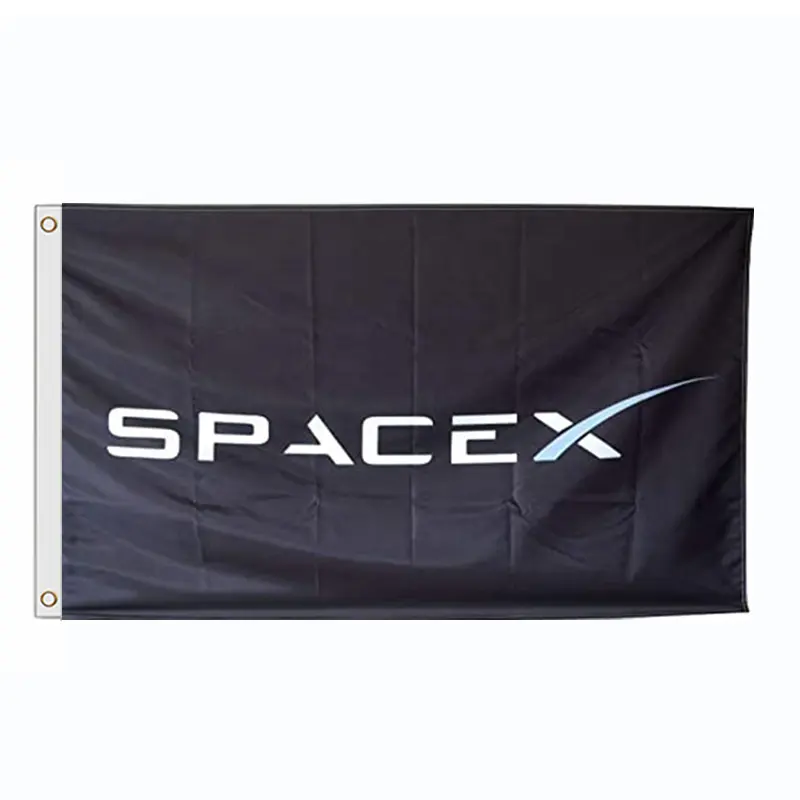 Werbe flagge Roadster Elon Musk Tesla Falcon 3 x5ft Banner Elon Moschus Flagge Elon Moschus Space X Schwarze Flagge