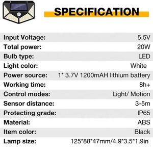 Luz Led de inducción de cuerpo humano para jardín, Sensor de movimiento inteligente, lámparas de pared solares impermeables para exteriores, gran oferta - Product Image 2