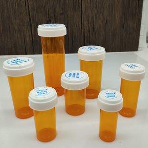 <strong>Plastic</strong> Pill Bottles with Child Resistant Caps Medicine <strong>Containers</strong> Reversible Vials Dual Purpose <strong>Lid</strong> - Product Image 5
