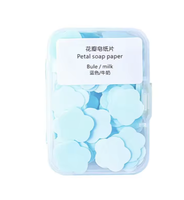 Feuilles de savon portables pour voyage, savon transparent jetable, mini savon en papier