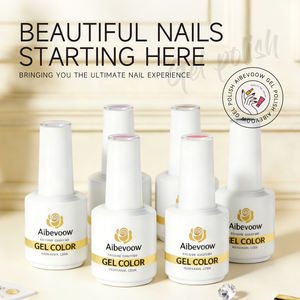 AiBevoow Fournisseur OEM de produits pour les ongles, Kit de vernis gel UV 15ML, 6 pièces, Collection Rétro, pour nail art et peinture, à dissoudre - Product Image 2