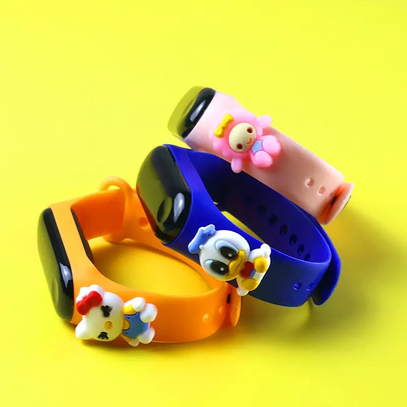 Megan Fashion Cartoon Digital Watch Waterproof Minimalist Sports Wrist Watch Rubber Bracelet Watches For Kids Boys Girls