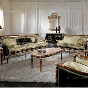 أريكة بغرفة المعيشة بتصميم فرنسي بنمط زهري أخضر فاخر بسعر الجملة أريكة 3 مقاعد من القماش العتيق - Product Image 1