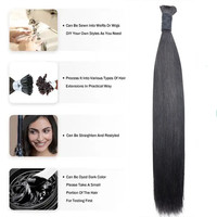 El mejor proveedor verificado de cabello de Malasia, cabello humano virgen a granel para venta al por menor, cabello trenzado humano bohemio recto a granel sin trama