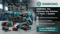 Kit Combinado Inalámbrico 4 en 1 de 21V: Martillo Rotatorio Sin Escobillas, Amoladora Angular, Llave de Impacto, Taladro Eléctrico con 4 Baterías de Litio de 1.3Ah y Estuche Rígido