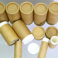 100% baume à lèvres biodégradable/tube de papier push up brillant à lèvres