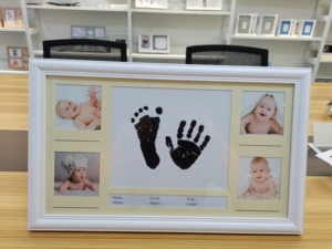 Kit de cadre d'empreinte de <span class=keywords><strong>main</strong></span> et d'empreinte de pied pour bébé cadeau pour bébé - Product Image 5
