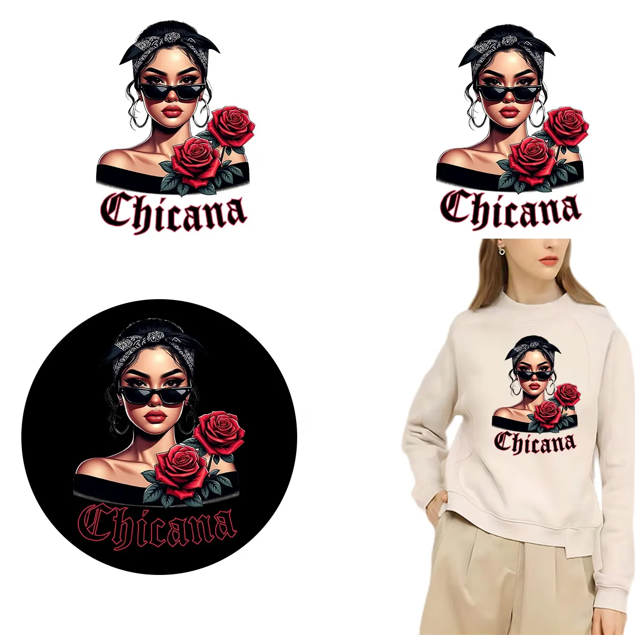 Venta al por mayor de diseños diversos personalizados, etiquetas de transferencia de calor DTF, pegatina de niña rosa, logotipos, diseños de vinilo, transferencia de calor para camiseta