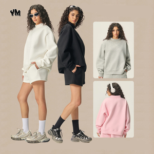 Felpa Pullover da donna personalizzabile in pile 350G <span class=keywords><strong>per</strong></span> le attività Casual e sportive autunnali - Product Image 3