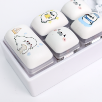 Porte-clés LED en acrylique personnalisé, clavier mécanique, jouet anti-stress mignon en forme de clavier, cadeau pour gamer, en gros