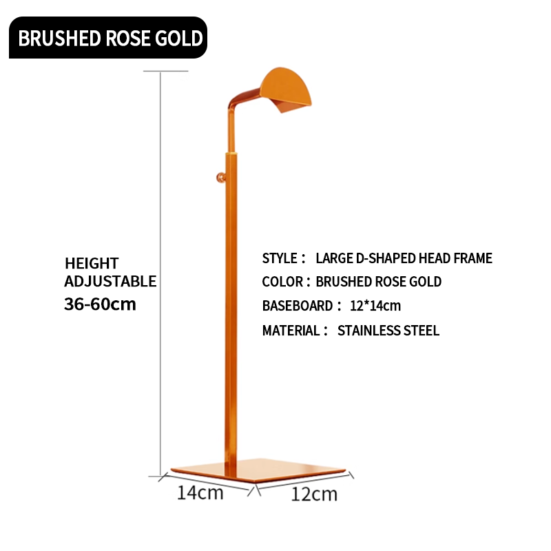 Cabeza D grande - Oro rosa cepillado