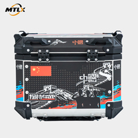 Coffre de moto MTLX 45L en alliage d'aluminium, étanche, antivol, à dégagement rapide, avec base en acier au carbone, pour scooter, cruiser, ADV