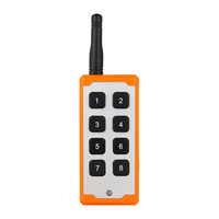 Télécommande sans fil RF longue portée pour éclairage LED, 433 MHz, en métal et ABS, avec fonction d'apprentissage, portée 100 m, pour porte de garage, grue, portail