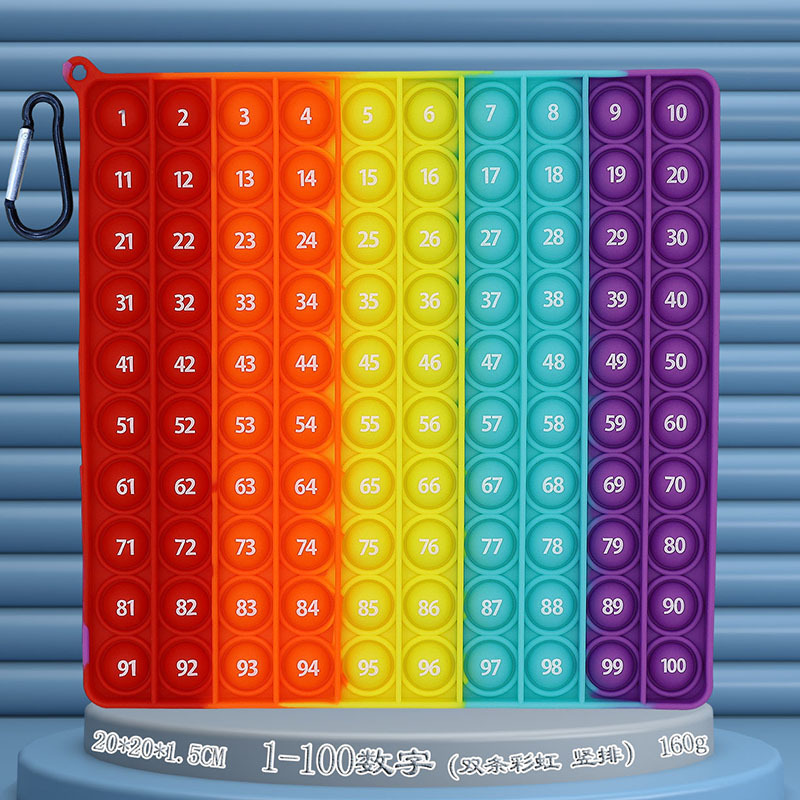1-100 numbers-vertical rainbow 20cm