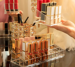 Estuche de Cartón para 9 Labiales, Plegable, Portátil, Pequeño, Transparente, Organizador de Brillo Labial, Exhibidor de Perfumes y Aceites Esenciales - Product Image 3
