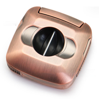 Coupe-cigares en métal de luxe JH plaqué or rose avec logo personnalisé, couteau à cigares, accessoires de coupe-cigares