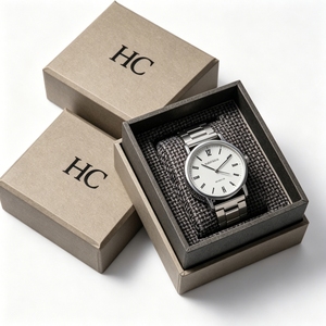 Premium Watch Gift <b>Box</b> Lid and Base Rigid Cardboard Packaging for Timepiece Custom Logo Jewelry Watch <b>Box</b> Manufacturer - Product Image 4