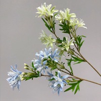 Ornement sur pied en soie artificielle Agapanthus, motif floral miniature, romantique, vibrant, pleine de vie, réaliste, doux et élégant, cadeau