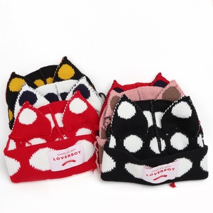 Charles Jeff Loverboy Cat Ear Knit <b>Hat</b> Red <b>Navy</b> Women's Warm Ski Cap Adult 100% Acrylic - Product Image 3