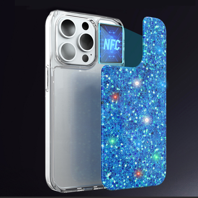 New Private Mold Customizable Back Pattern LED Light-Up NFC Phone Case
