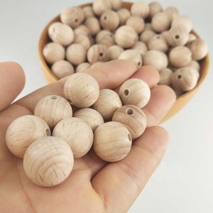 Perle in Legno di Faggio di Grado Alimentare da 14mm per Giocattoli Sensoriali Morbidi e Massaggiagengive con Clip per Ciuccio per Neonati - Product Image 3