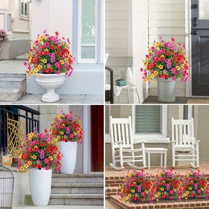 Eucalipto Realista y Suave, Multicolor Violeta, Decoración de Jardín para Exteriores, Alta Simulación, Planta Artificial para Plantar en el Suelo - Product Image 4